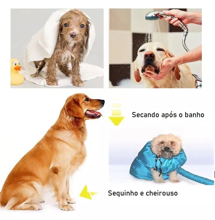 Saco de secagem para animais de estimação sopro de cabelo - Petz Express